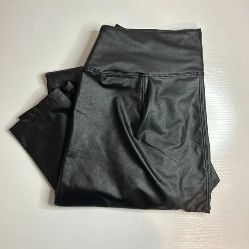 Aerie Real Luxe Faux Leather Leggings - Black